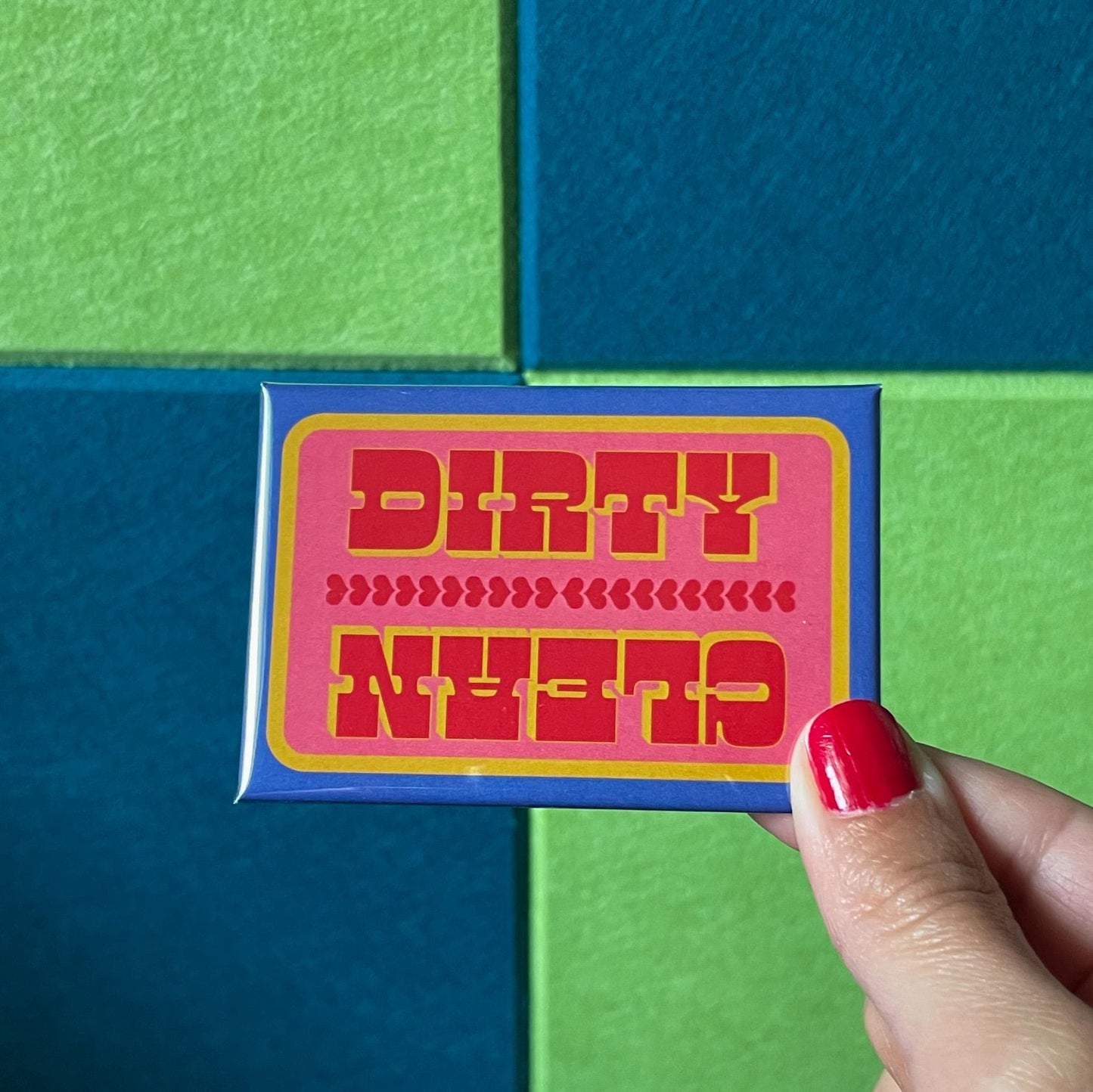 Dishwasher Magnet, Colorful Eclectic Clean and Dirty Dish Tracker