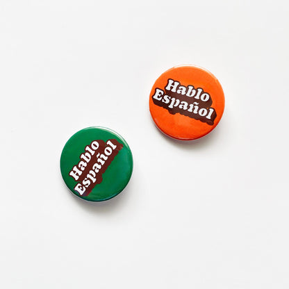 Hablo Español Lanyard Button, Translator Pin