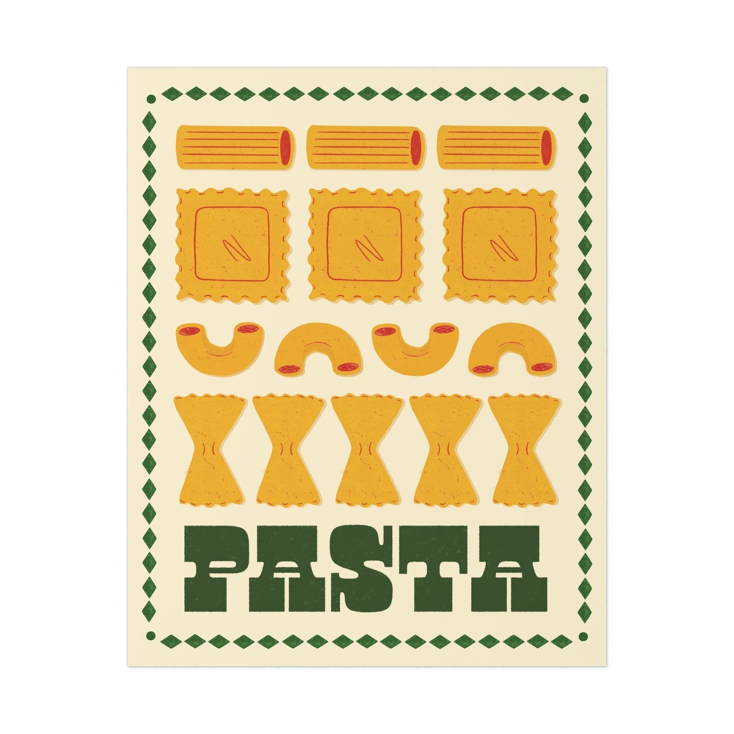 All Kinds of Pasta Print