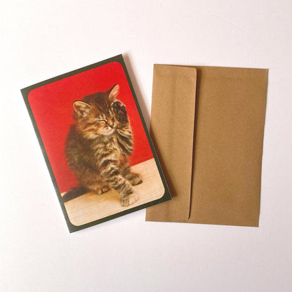 Vintage Kitten Photo Card