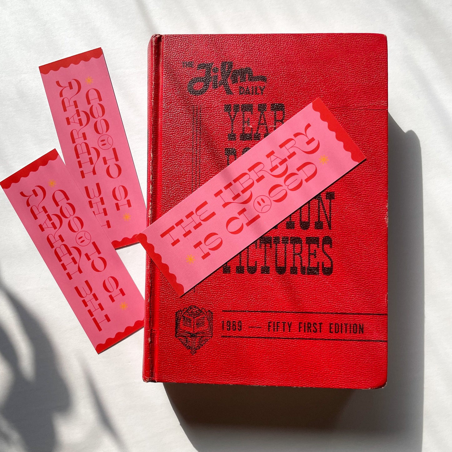 Library Is Open Bookmark with Double-Sided Design