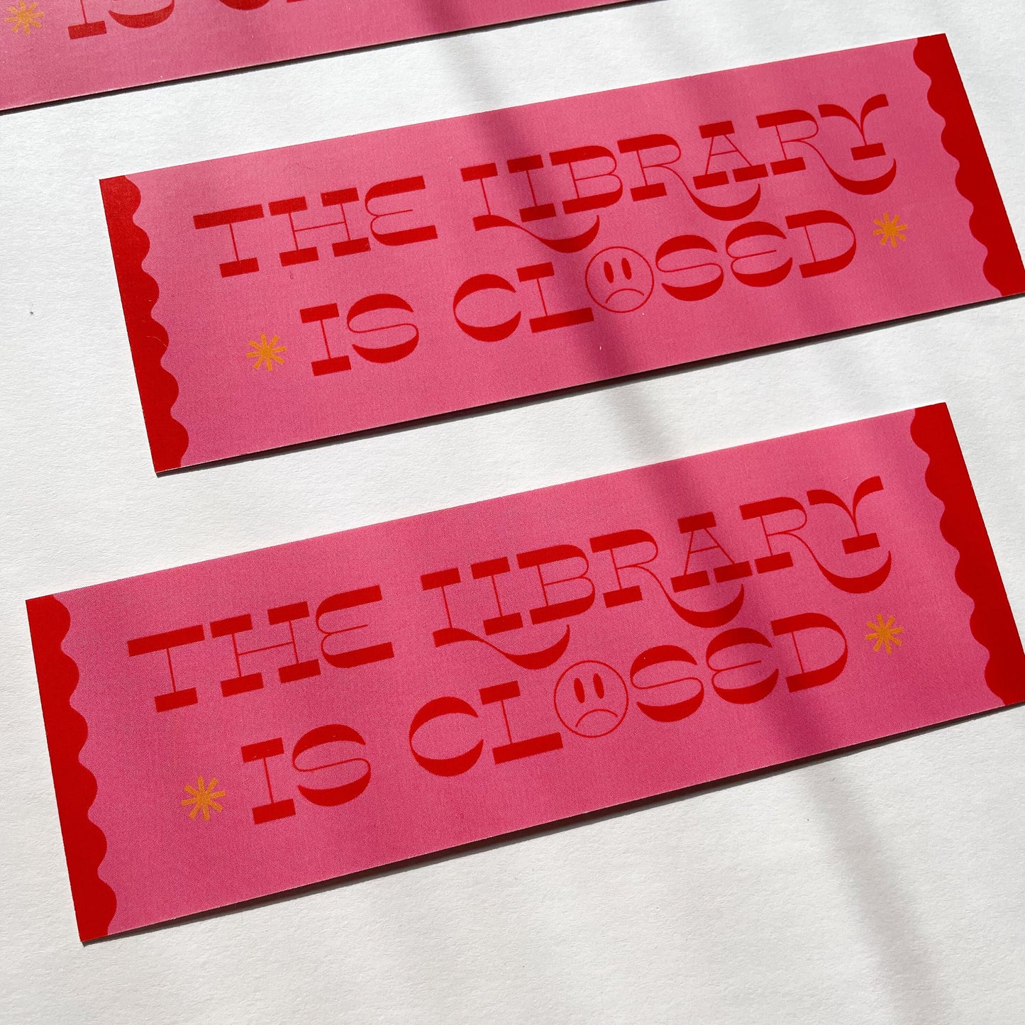 Library Is Open Bookmark with Double-Sided Design
