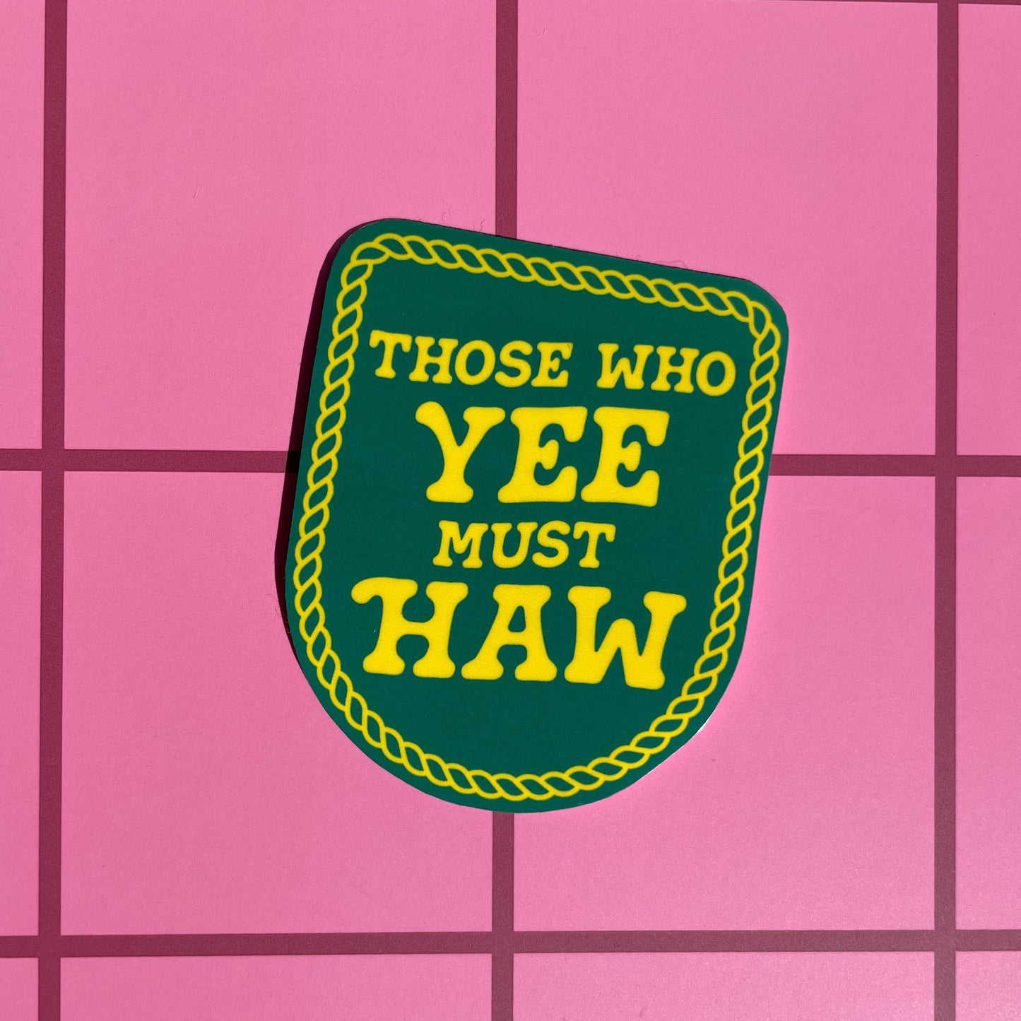 Yeehaw Badge Sticker