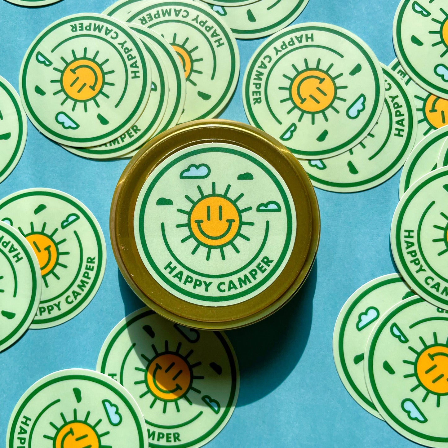 Happy Camper, Merit Badge Sticker