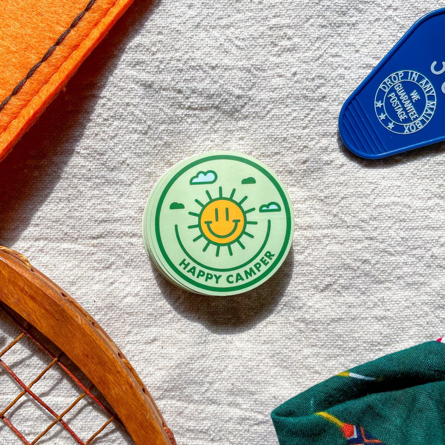 Happy Camper, Merit Badge Sticker