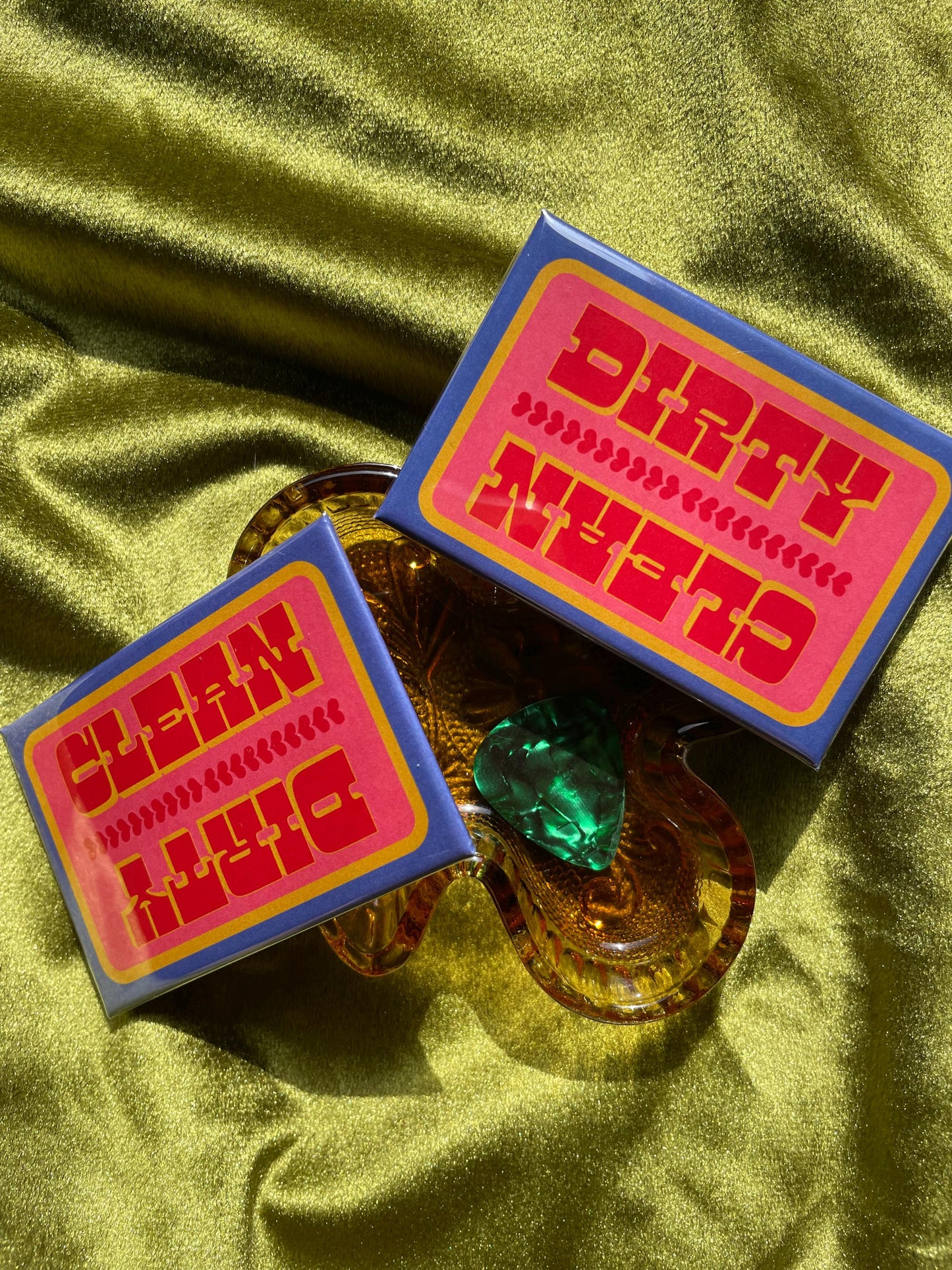 Dishwasher Magnet, Colorful Eclectic Clean and Dirty Dish Tracker